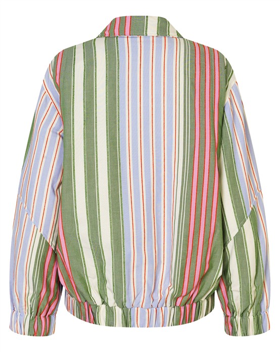 Oversized Utility Workwear Jakke - Forest Stripe